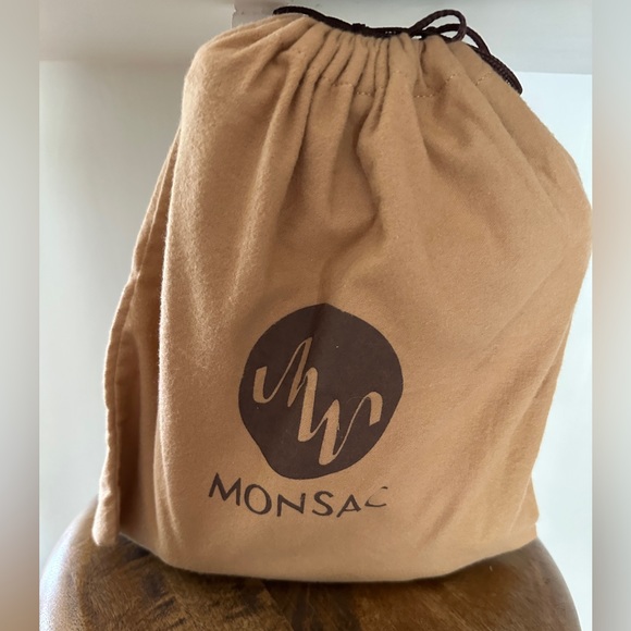 Monsac Original, Leather Handbag, Metal Feet, Red Leather, Beautiful, Dust Bag - Picture 4 of 15